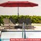 Costway Patio Market Offset Umbrella Stand Holder Base Sand Filled Sandbags 220lbs Black